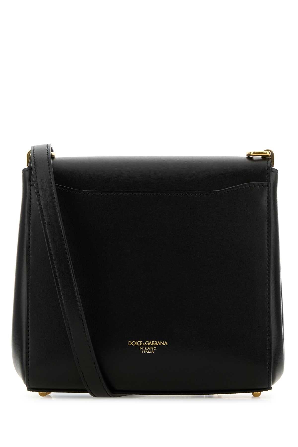 Dolce & Gabbana Women Black Leather Marlene Crossbody Bag
