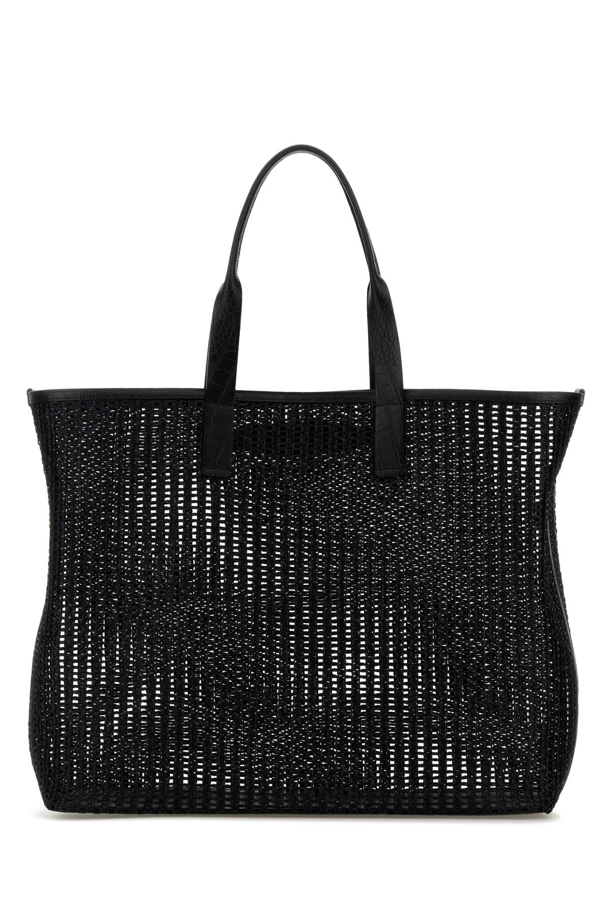 Dolce & Gabbana Men Black Mesh Shopping Bag