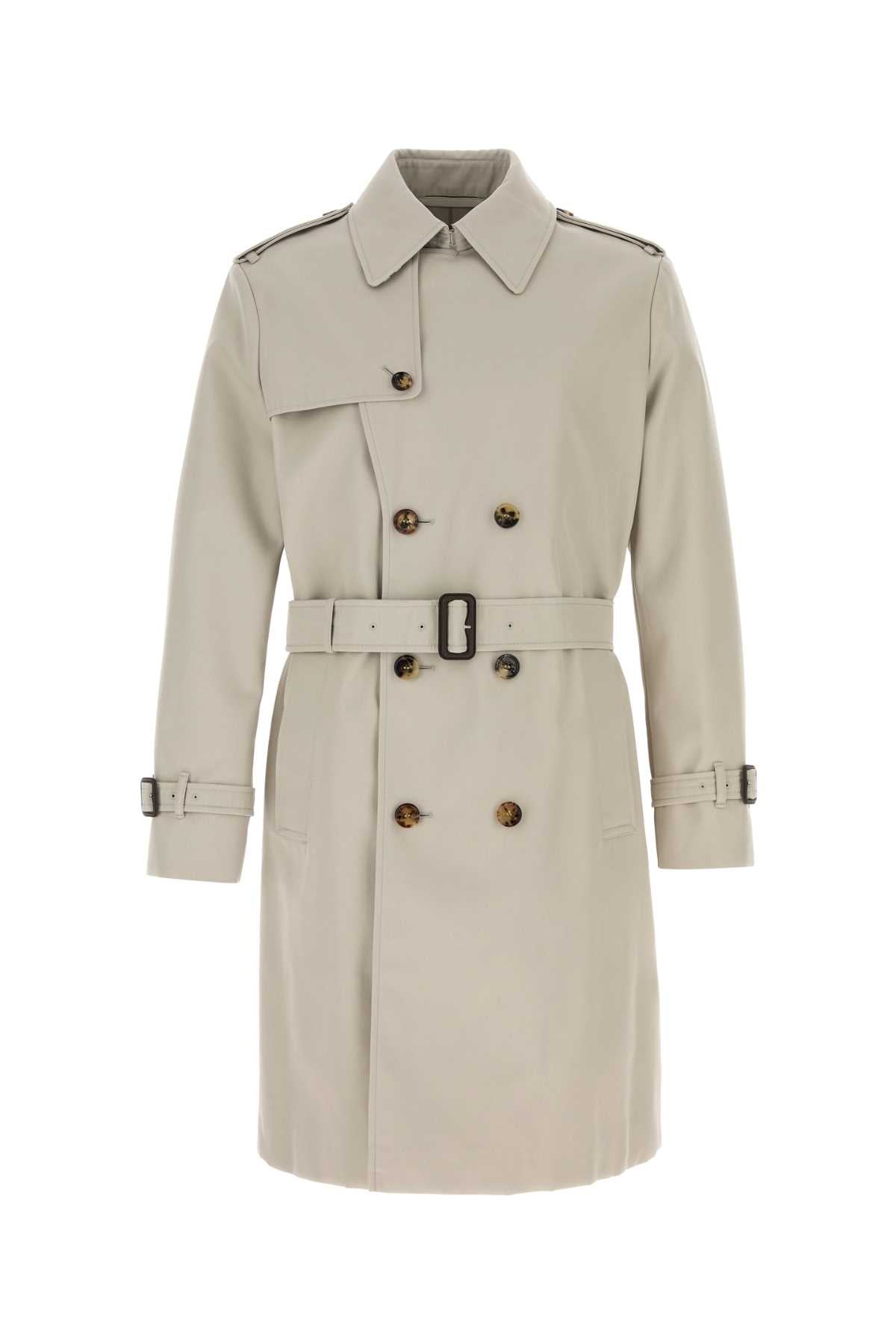 Burberry Men Dove Grey Twill Trench Coat