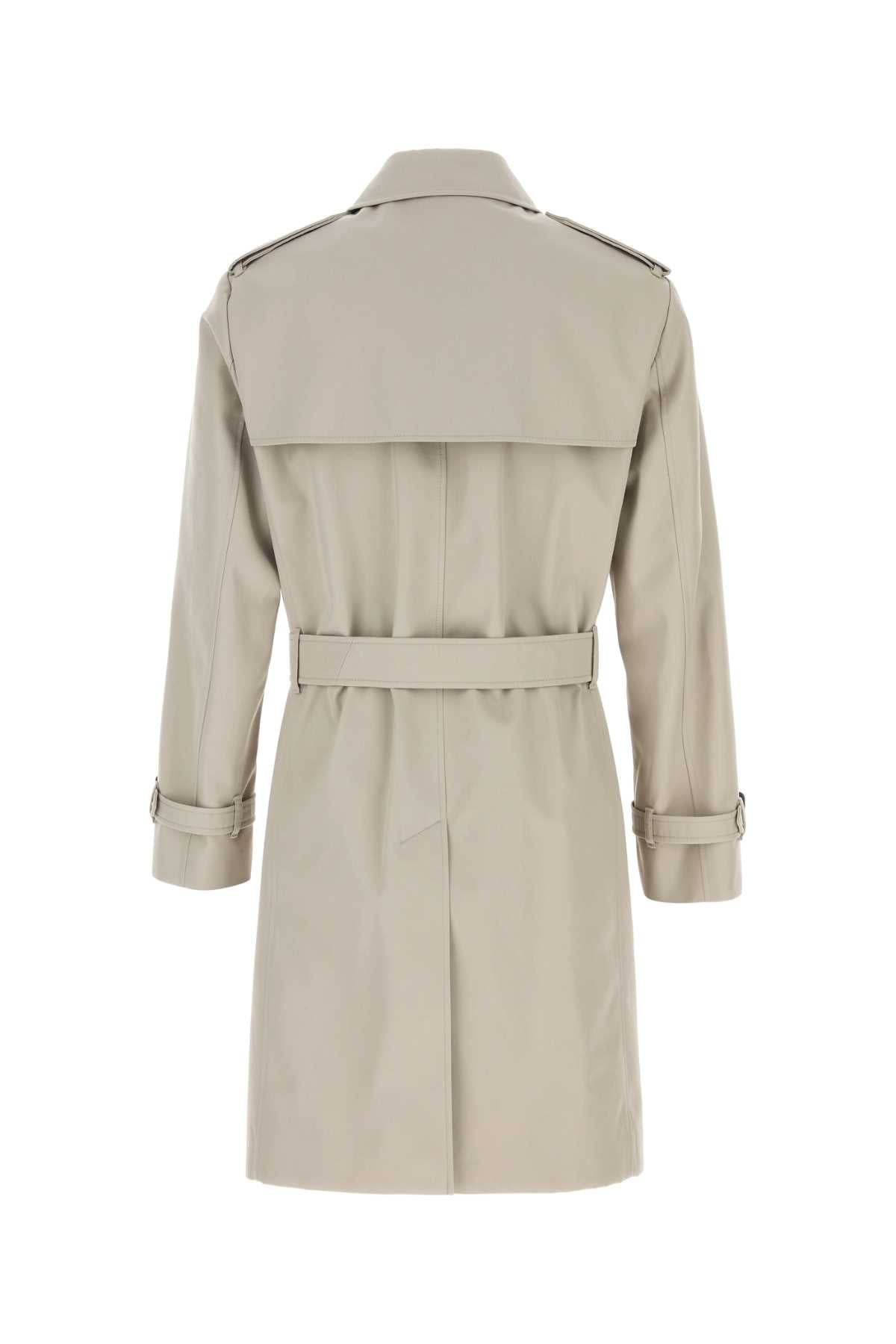 Burberry Men Dove Grey Twill Trench Coat