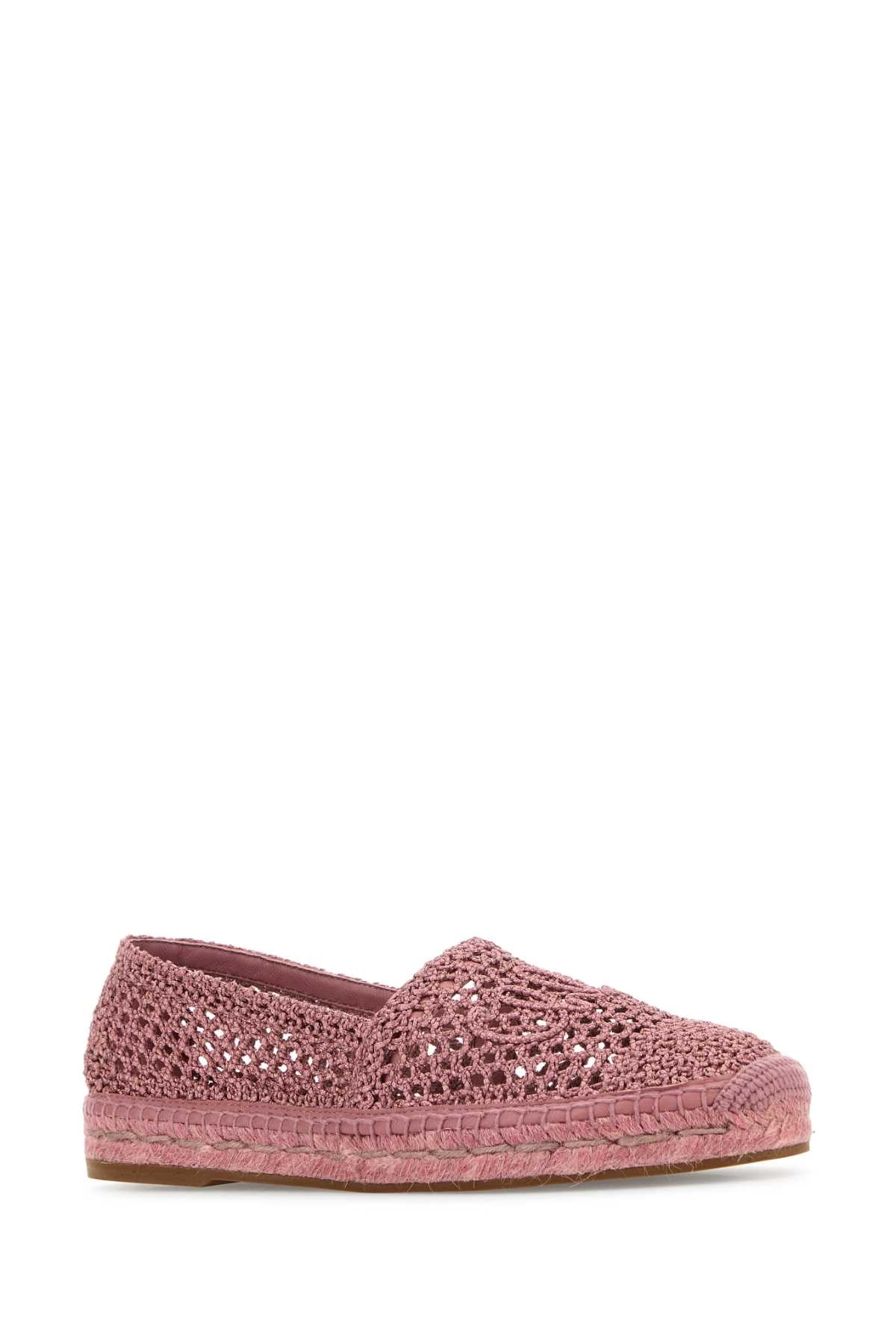 Chloe Women Antiqued Pink Crochet Isla Espadrilles
