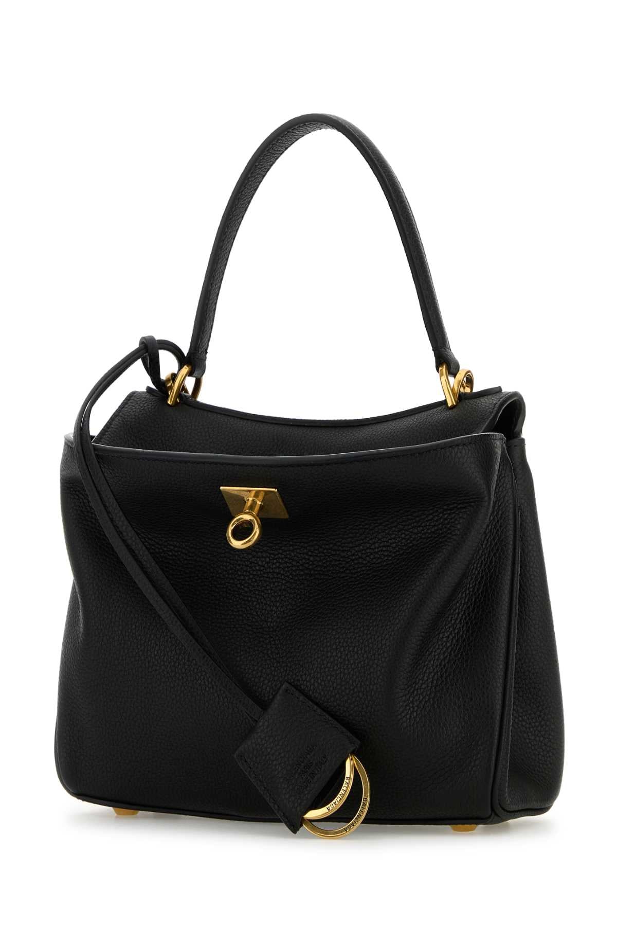 Balenciaga Women Black Leather Mini Rodeo Handbag