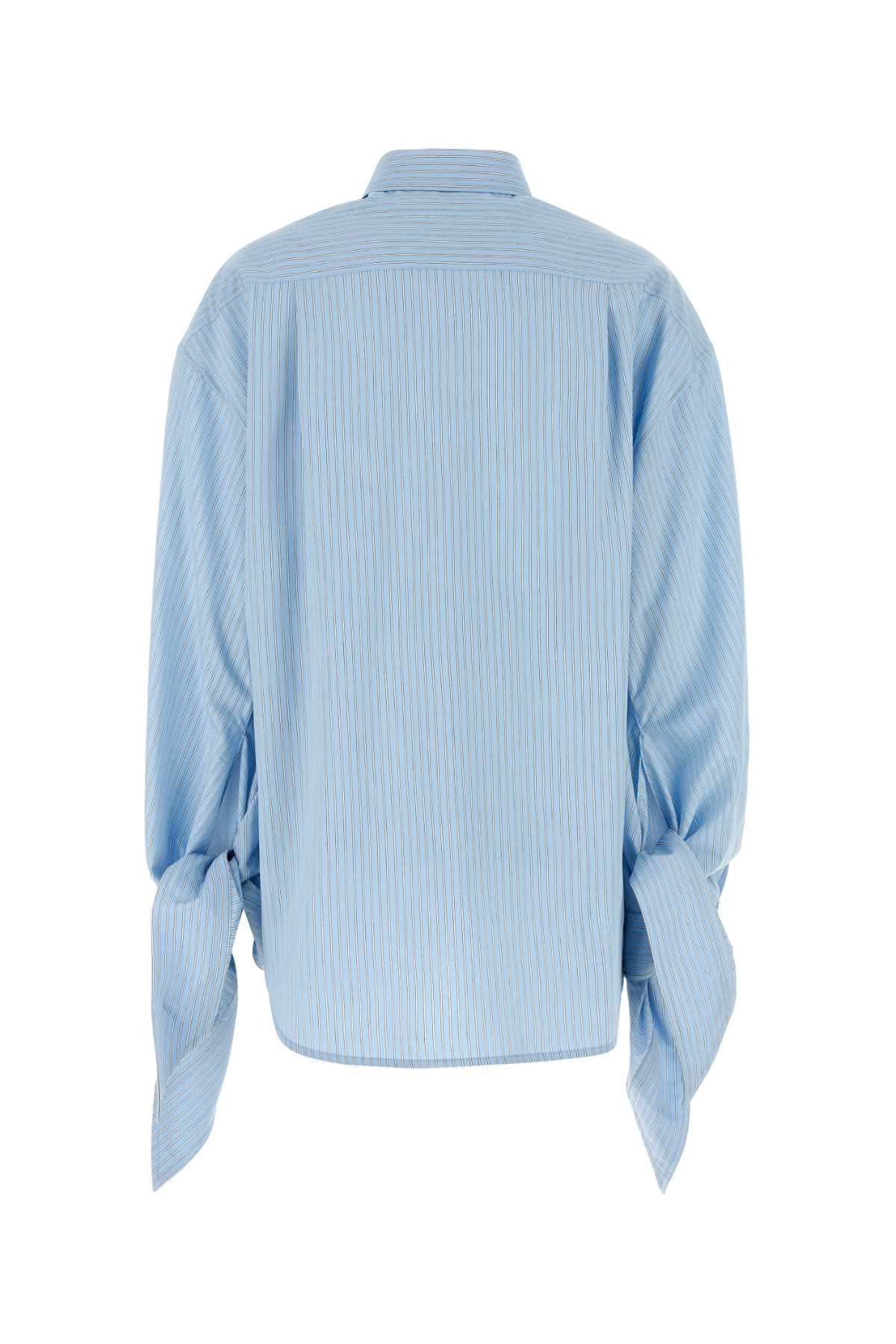 Balenciaga Women Embroidered Viscose Blend Oversize Shirt