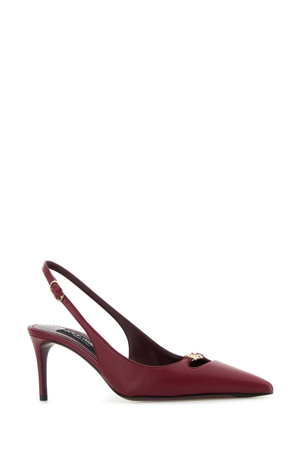 Dolce & Gabbana Women Tyrian Purple Leather Lollo Pumps