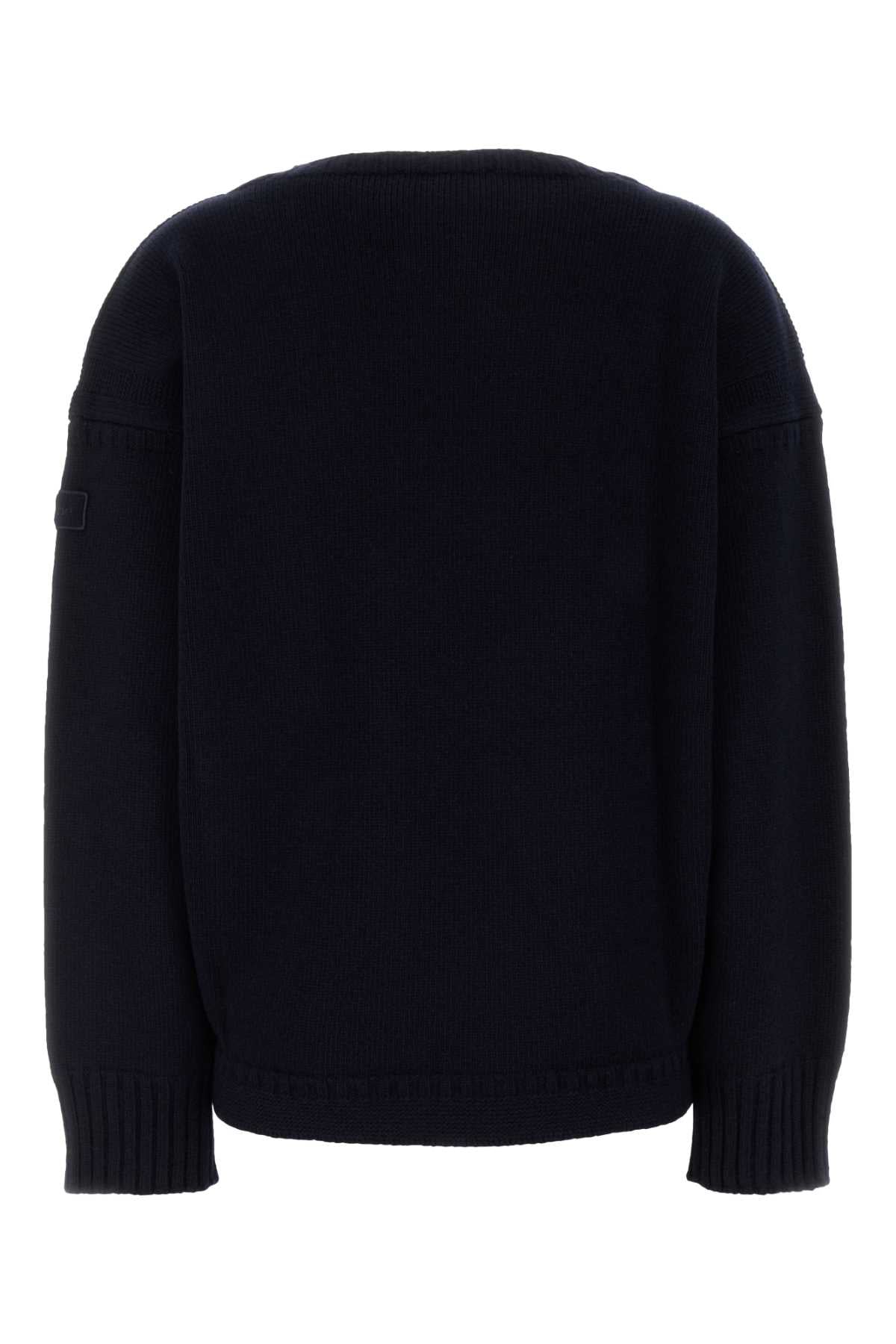 Chloe Women Dark Blue Wool Blend Sweater