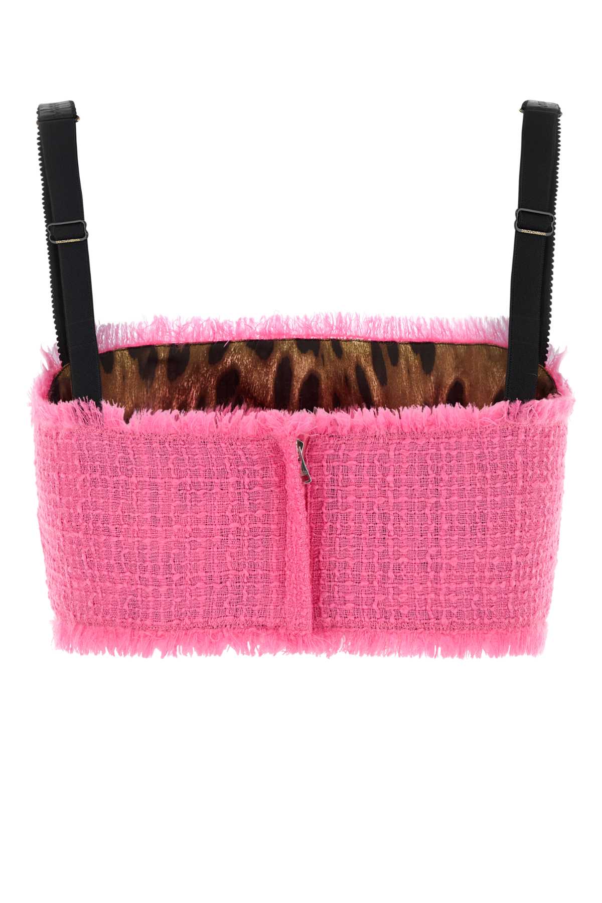 Dolce & Gabbana Women Fuchsia Tweed Crop-Top