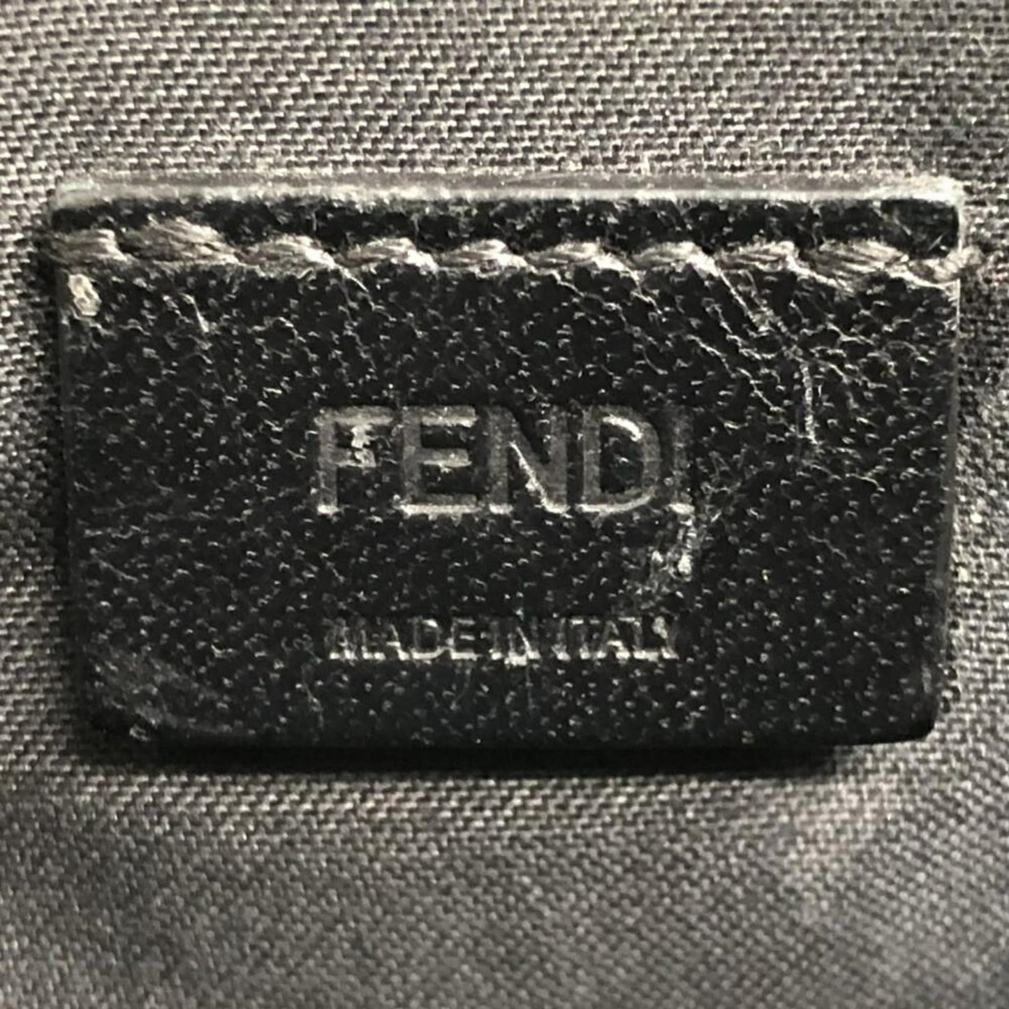 FENDI Leather Monster Clutch Bag 7N0078-SQP Black