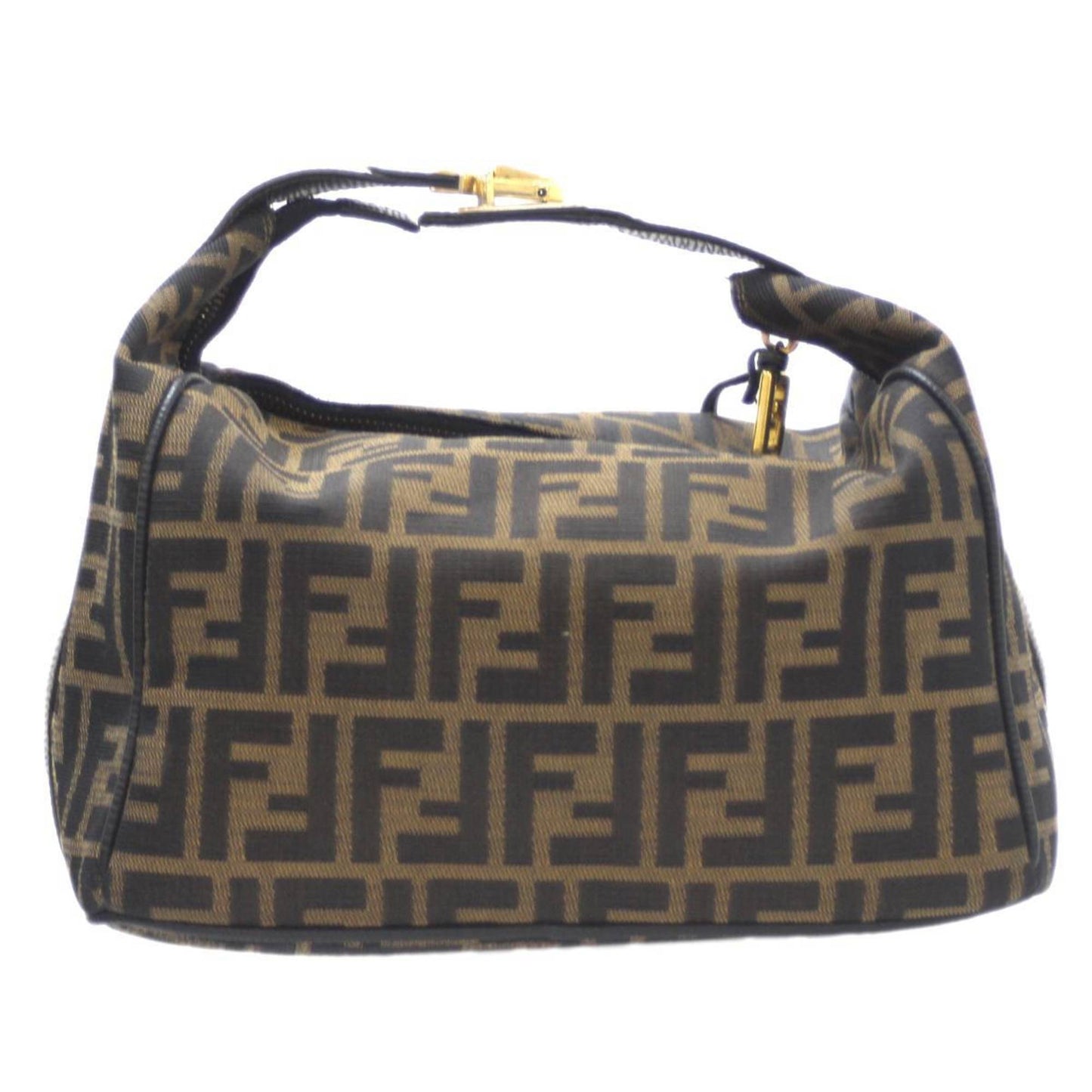 FENDI Vanity Bag Handbag Zucca Pattern Brown