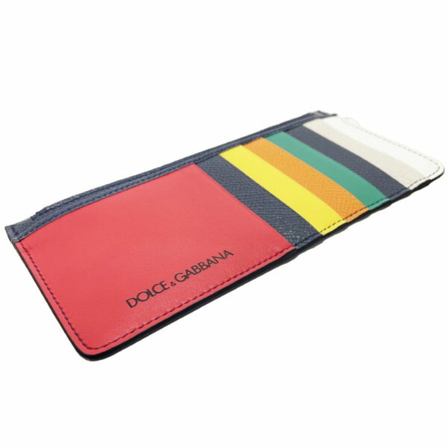 Dolce & Gabbana Multi-Color Navy Red Color Leather Coin Purse/Coin Case ()
