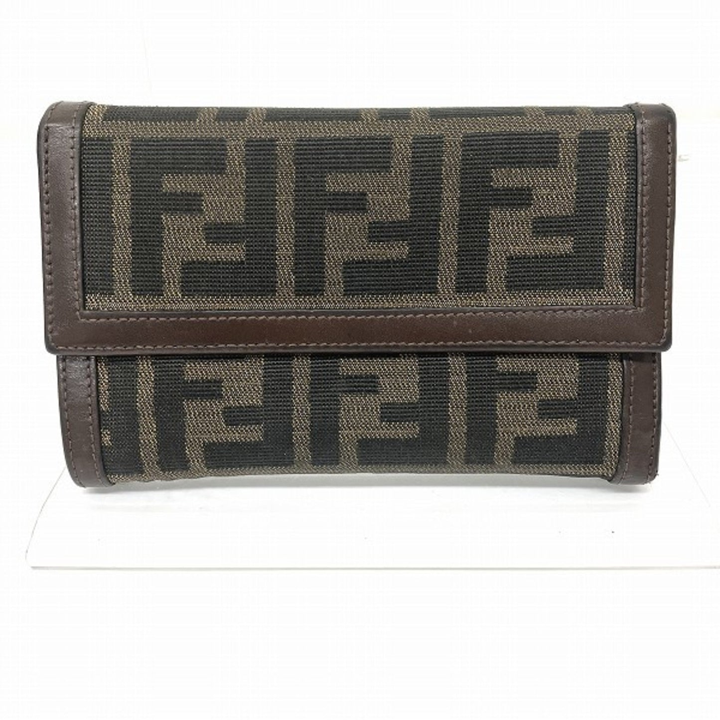 FENDI Zucca pattern 30858 wallet tri-fold men's