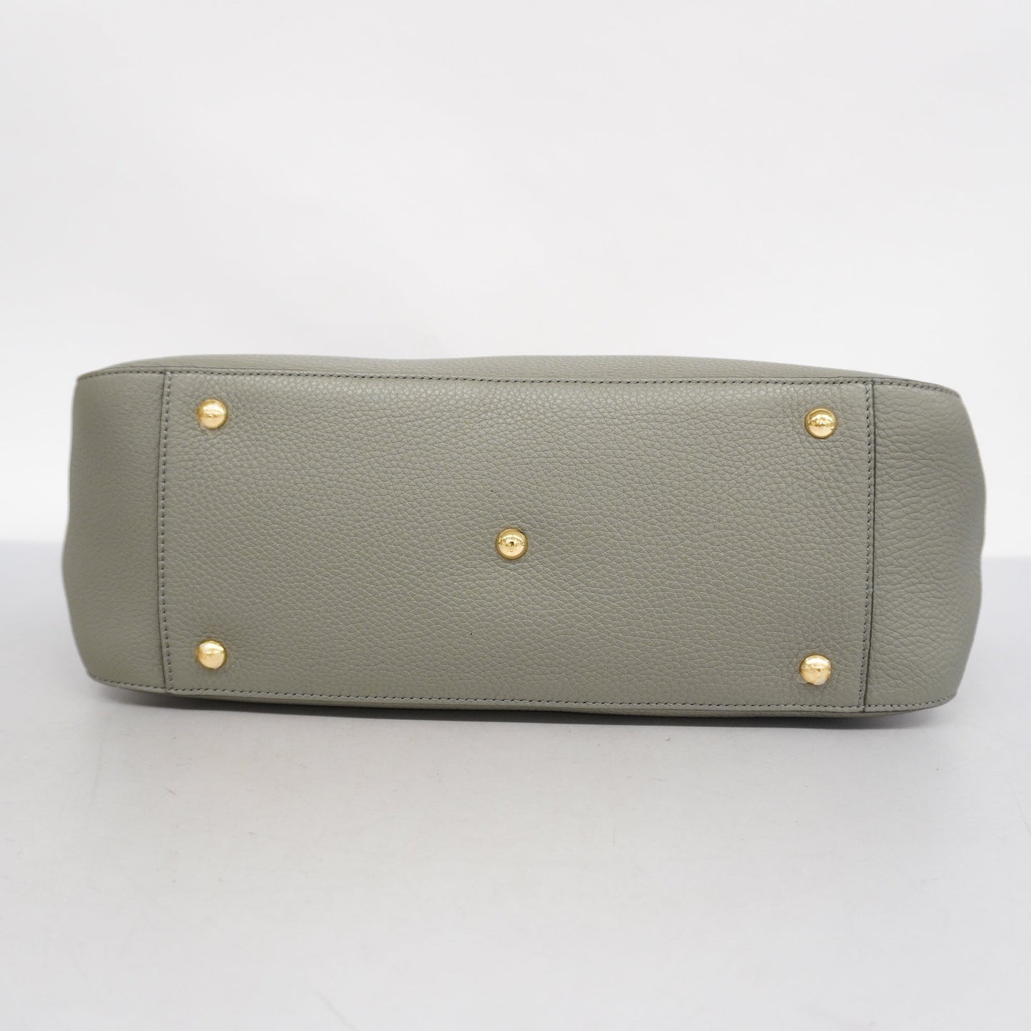 FENDIAuth Selleria 2way Bag Peekaboo Women's Leather Handbag,Shoulder Bag Gray