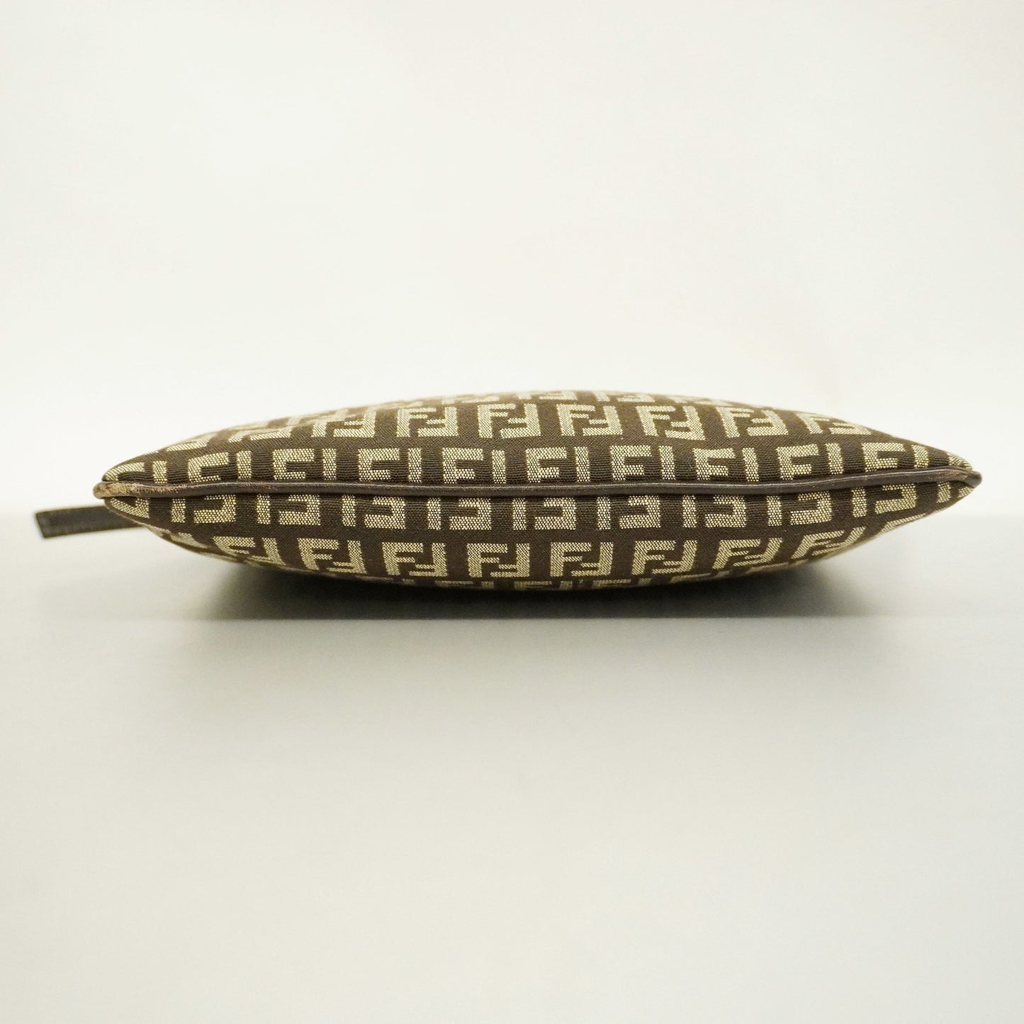 FENDIAuth Zucchino Shoulder Bag Women's Nylon Canvas Brown