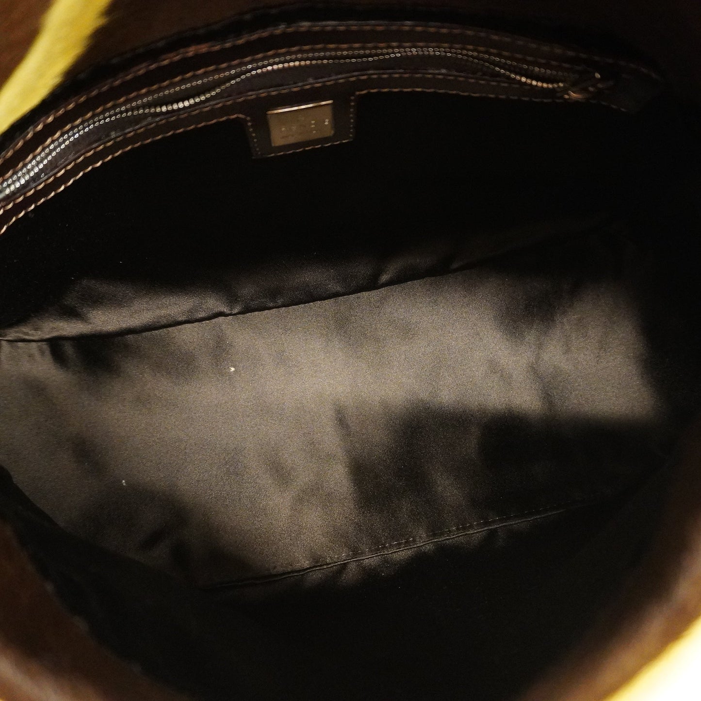 FENDIAuth Mamma Bucket Harako Women's Leather Handbag Brown,Yellow