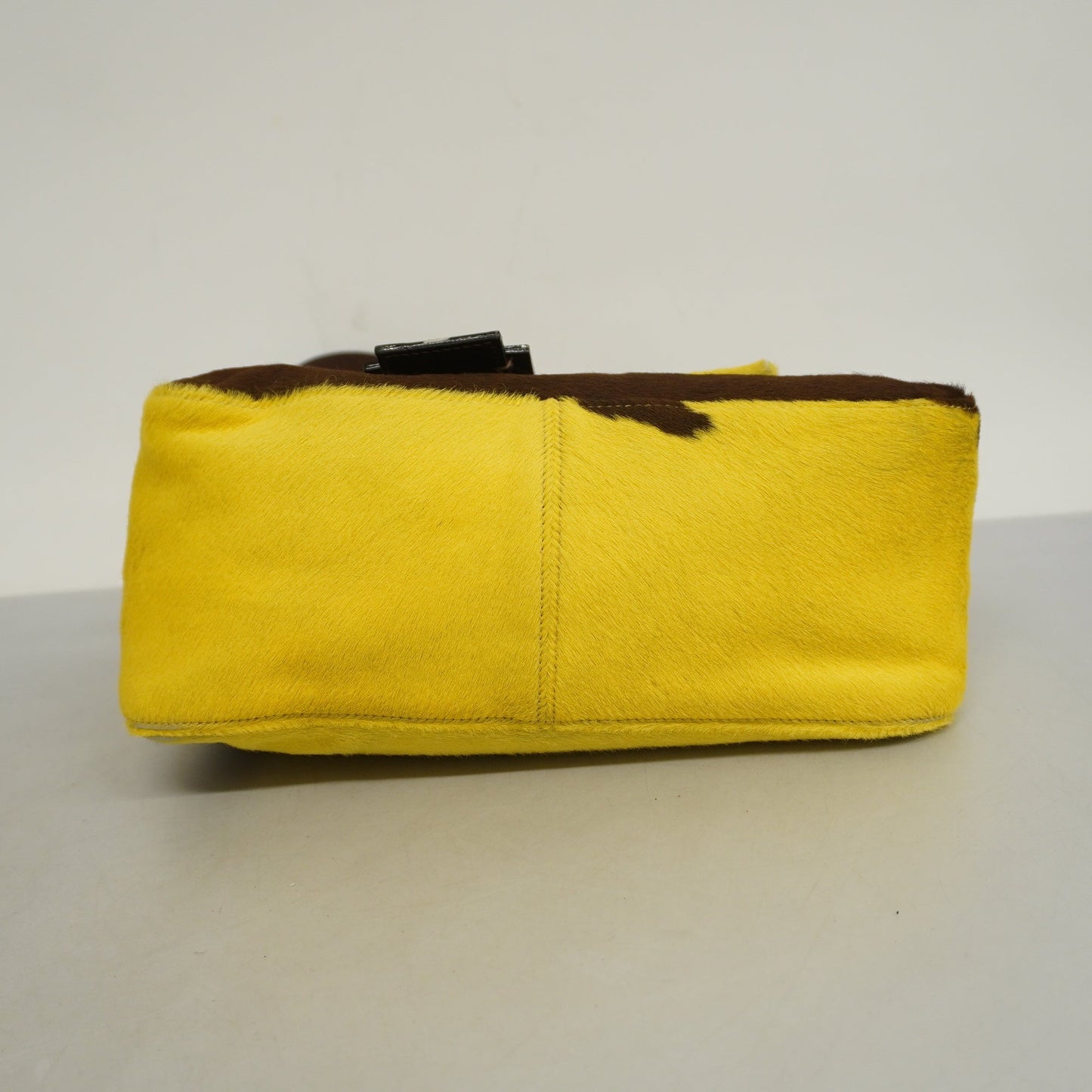 FENDIAuth Mamma Bucket Harako Women's Leather Handbag Brown,Yellow