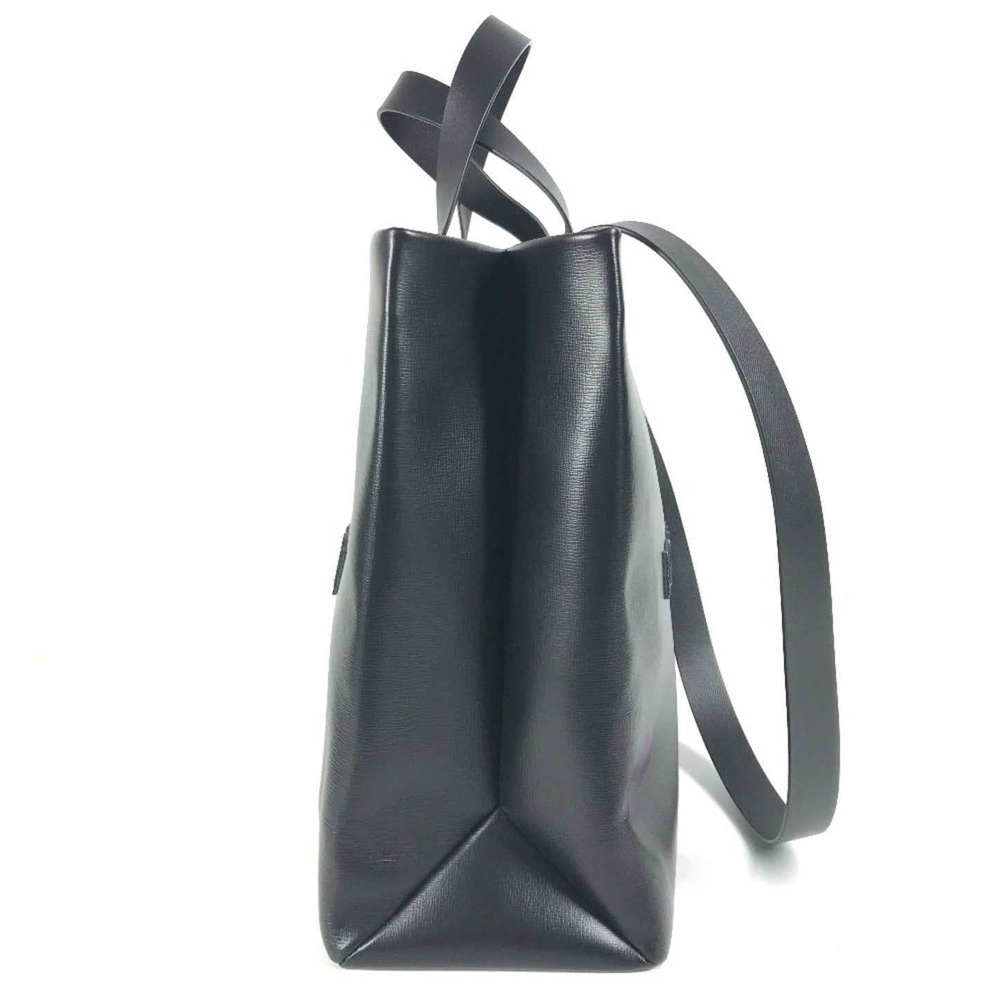 Louis Vuitton Black Leather Shoulder Bag Tote Bag ()