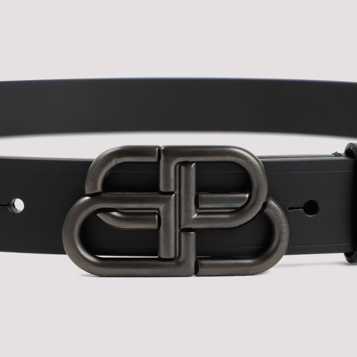 Balenciaga Leather Bb Belt Women
