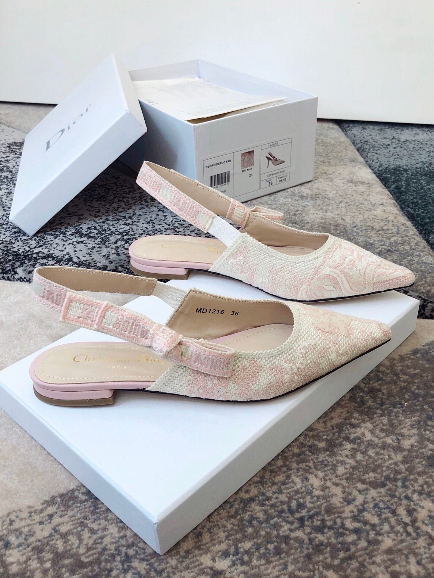 DIOR 25 J'A DIOR Slingback Flat Fabric 237871