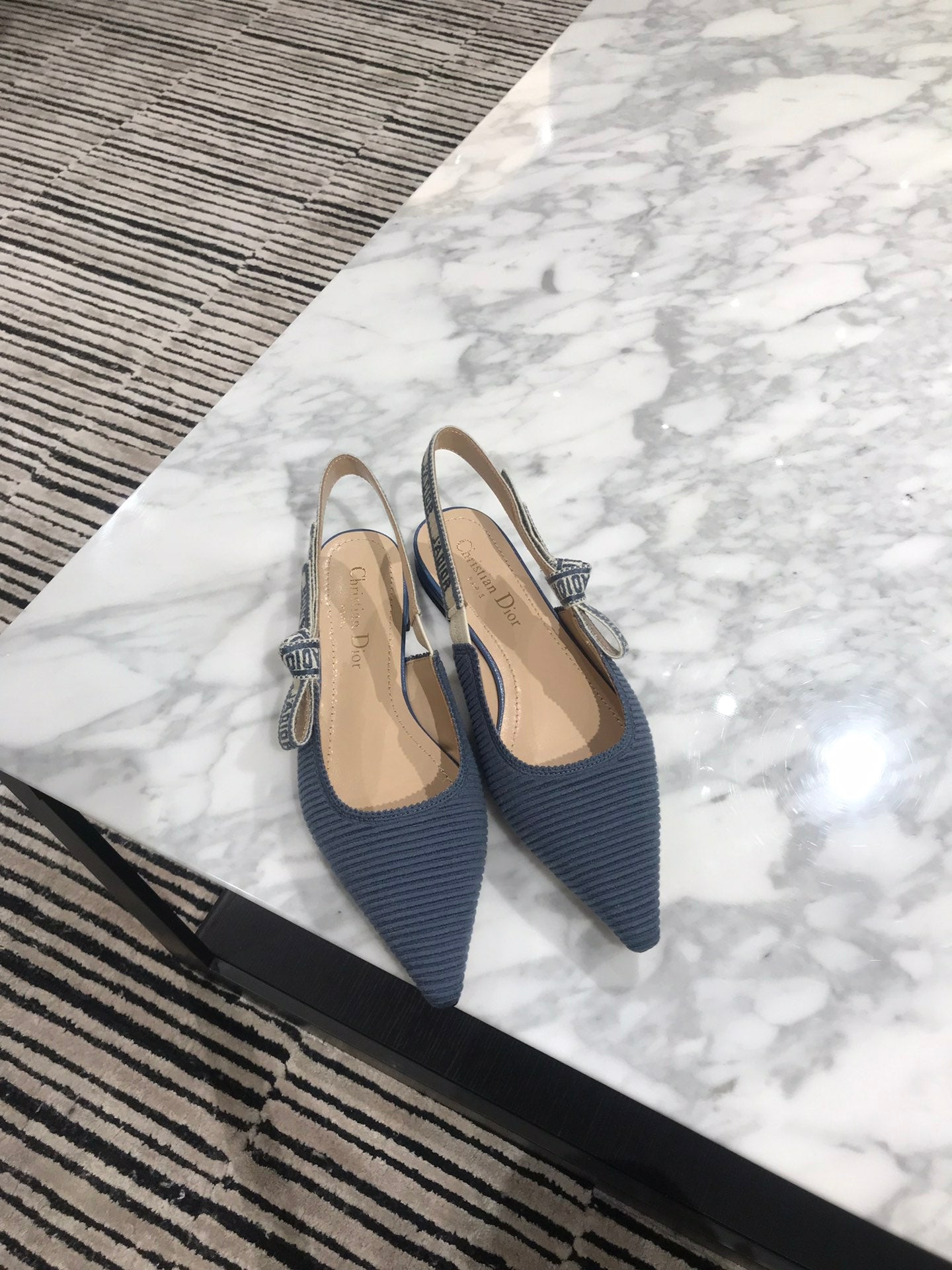 DIOR 25 J'A DIOR Slingback Flat Mesh and Fabric 237886
