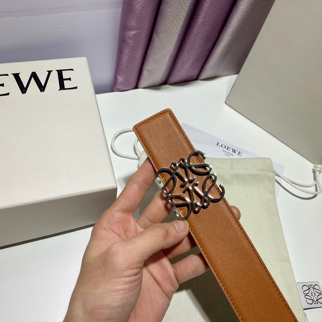 Celine Anagram belt 40mm reversible black brown silver buckle