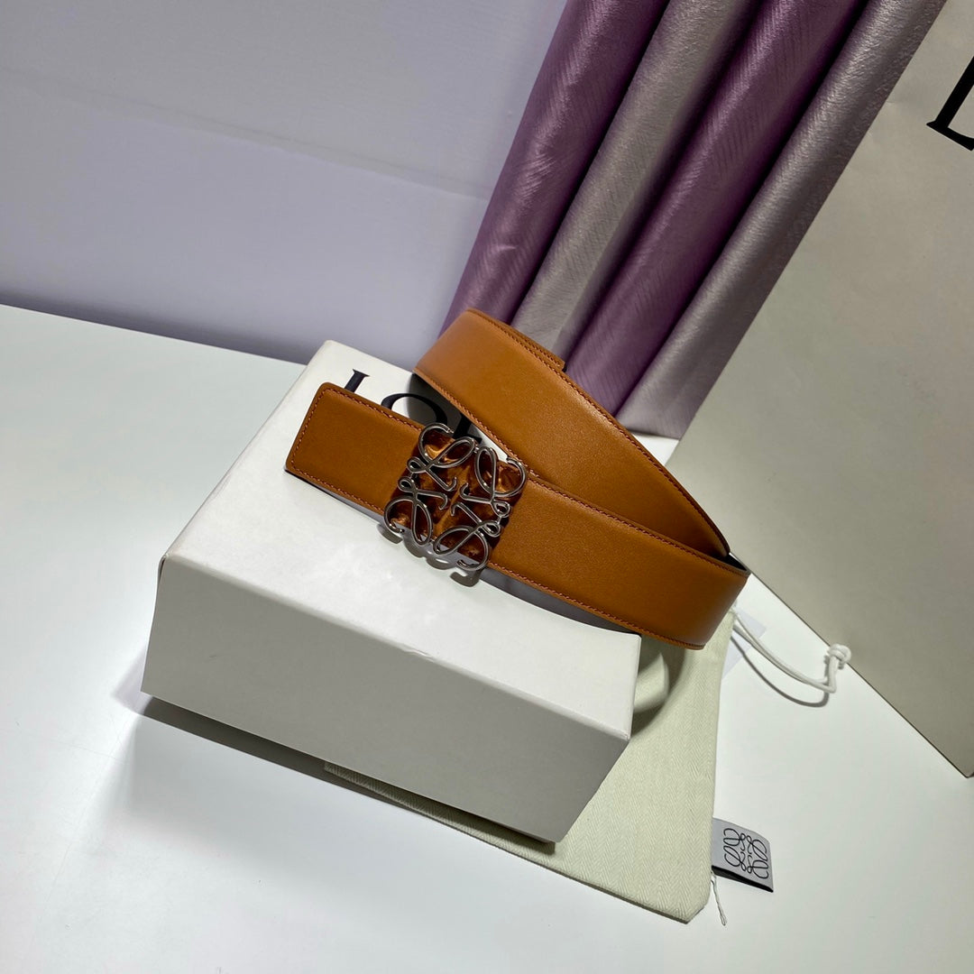 Celine Anagram belt 40mm reversible black brown silver buckle