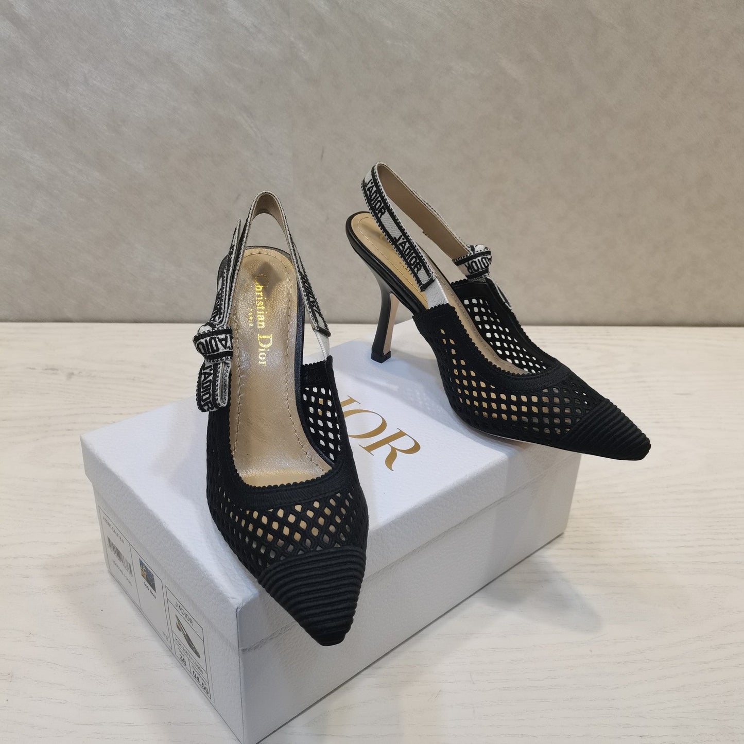DIOR 25 J'A DIOR Slingback Heel Mesh and Leather 237890