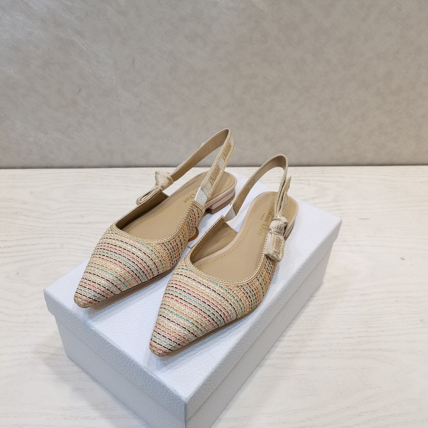 DIOR 25 J'A DIOR Slingback Flat Mesh and Fabric 237886