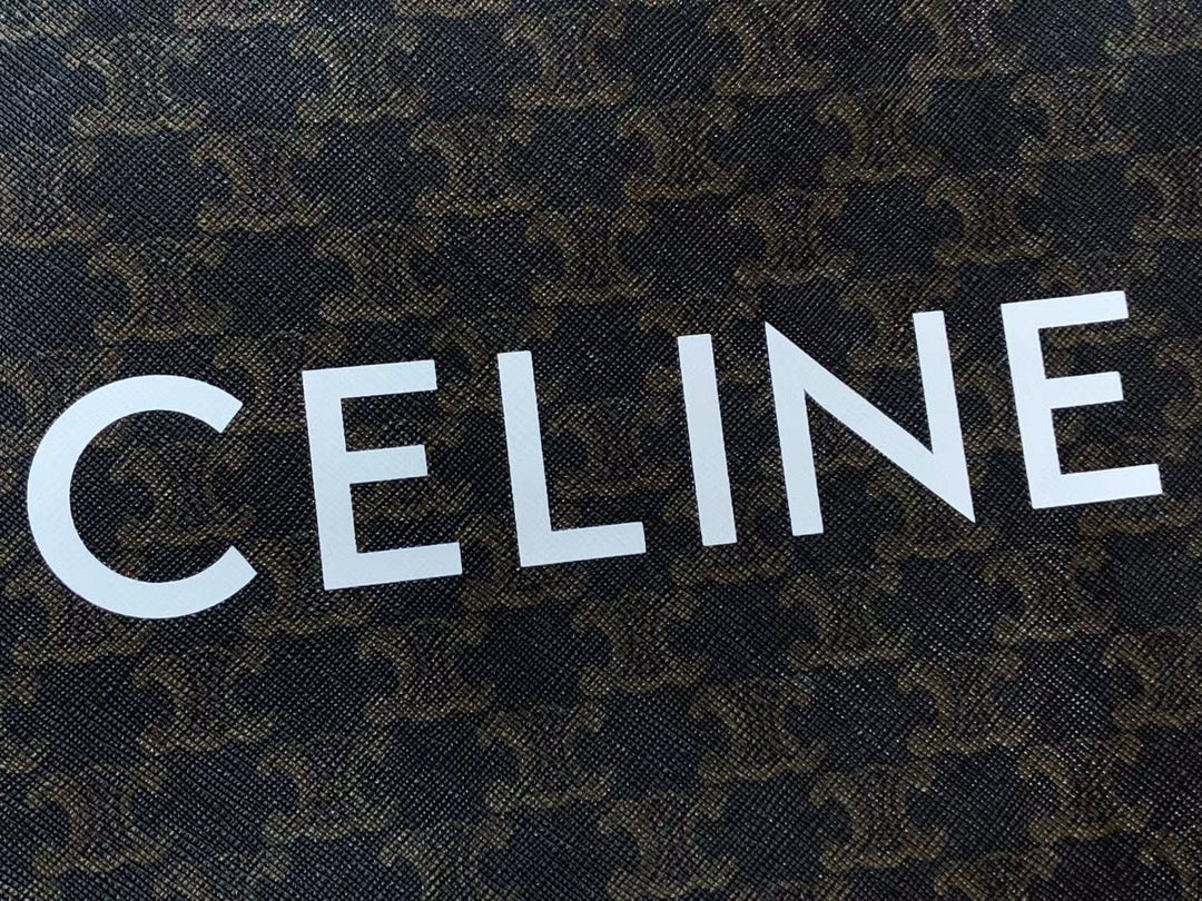 Celine small vertical cabas 28cm all black triomphe canvas