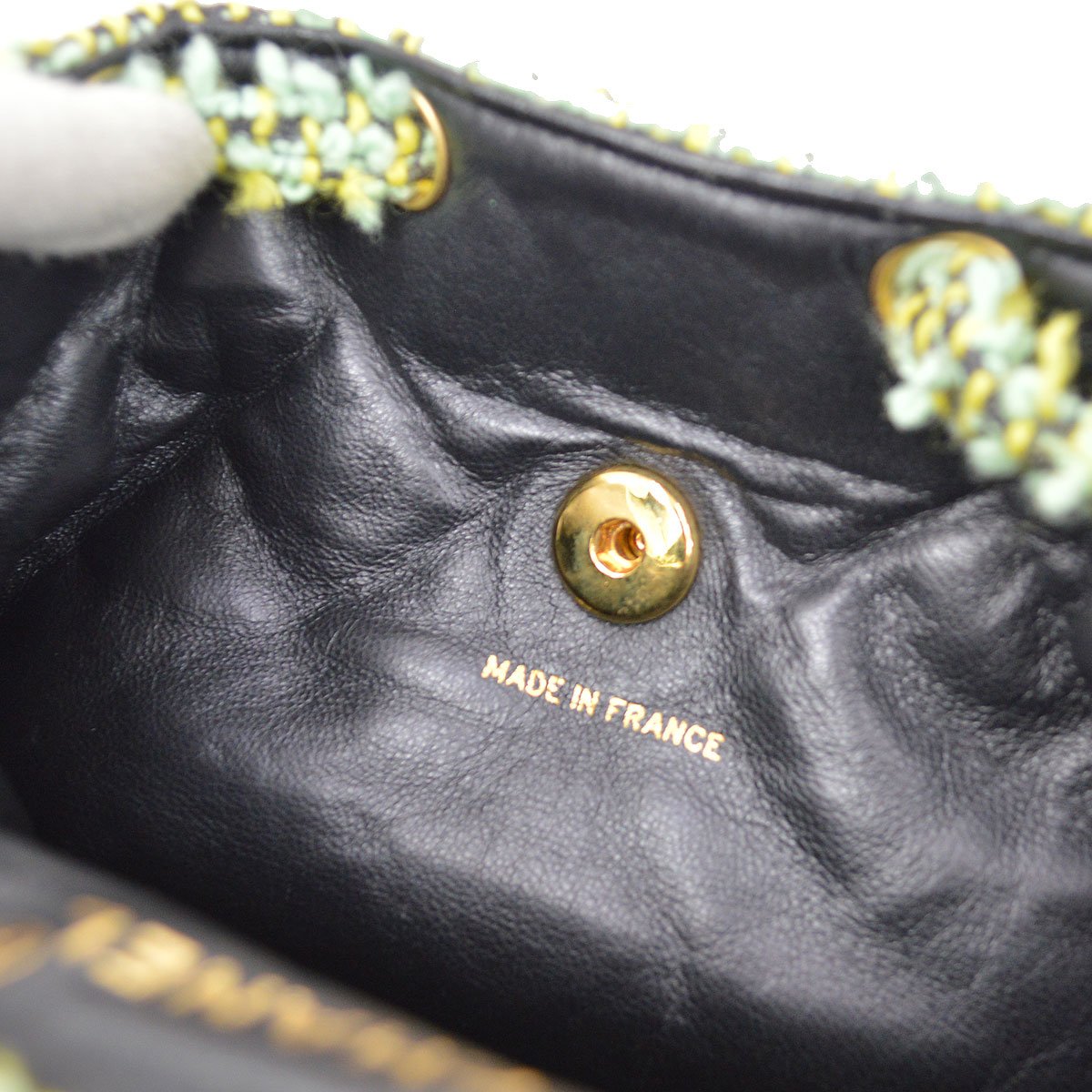 CHANEL 1994 Green Tweed DUMA Backpack Medium