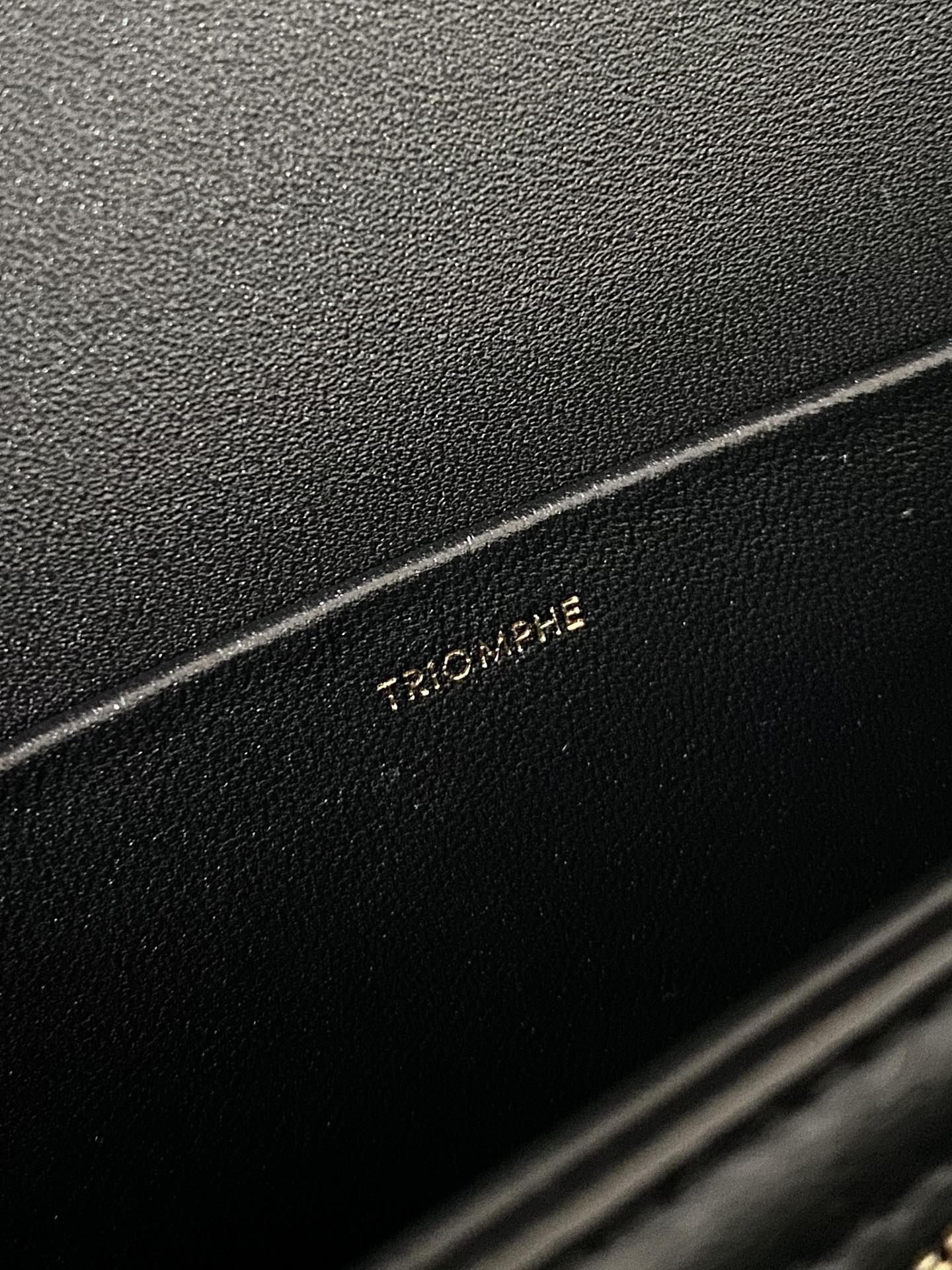 Celine CLASSIQUE TRIOMPHE 22 ALL BLACK CALFSKIN