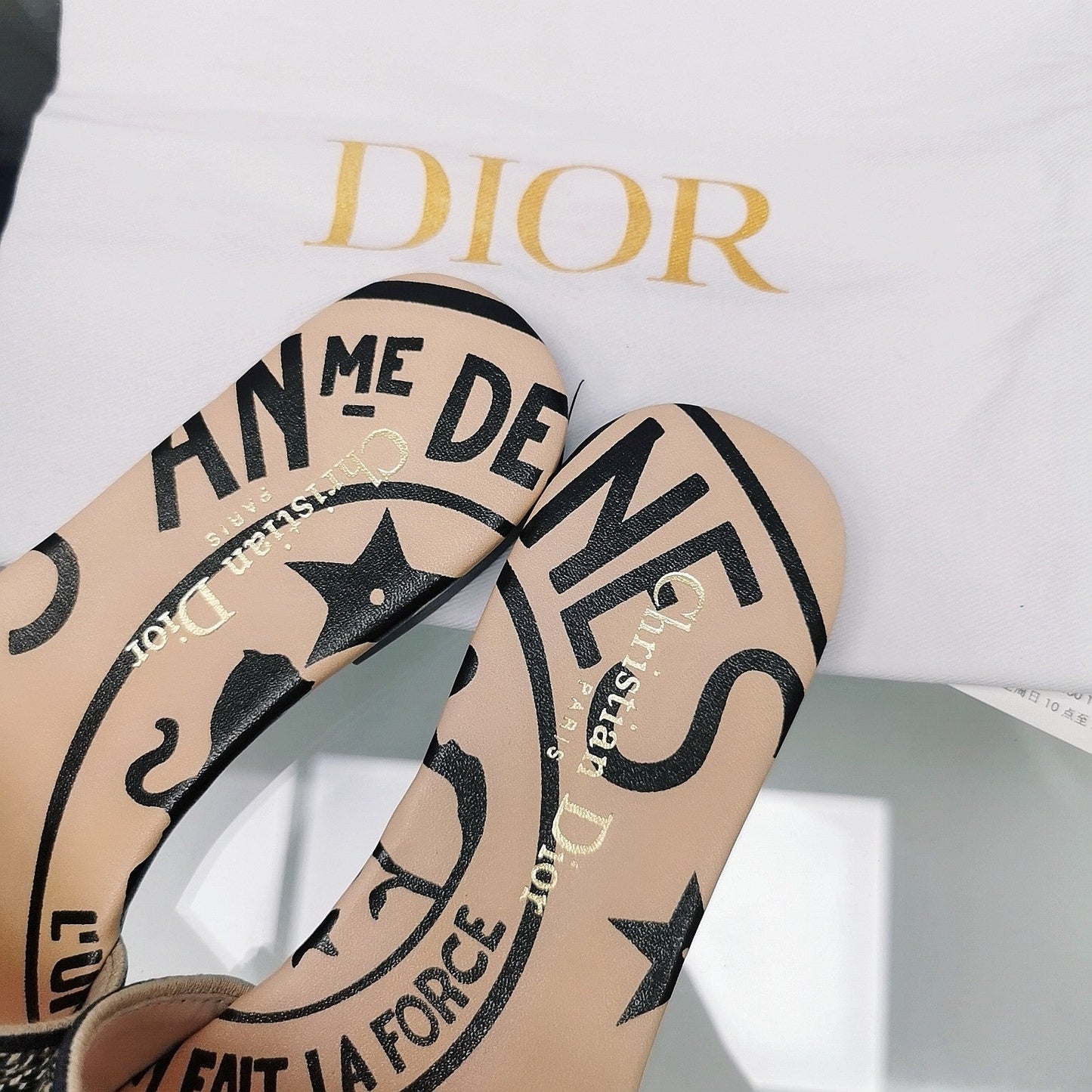 DIOR Mule Dway Slide 10mm Multi-motifs Style 33
