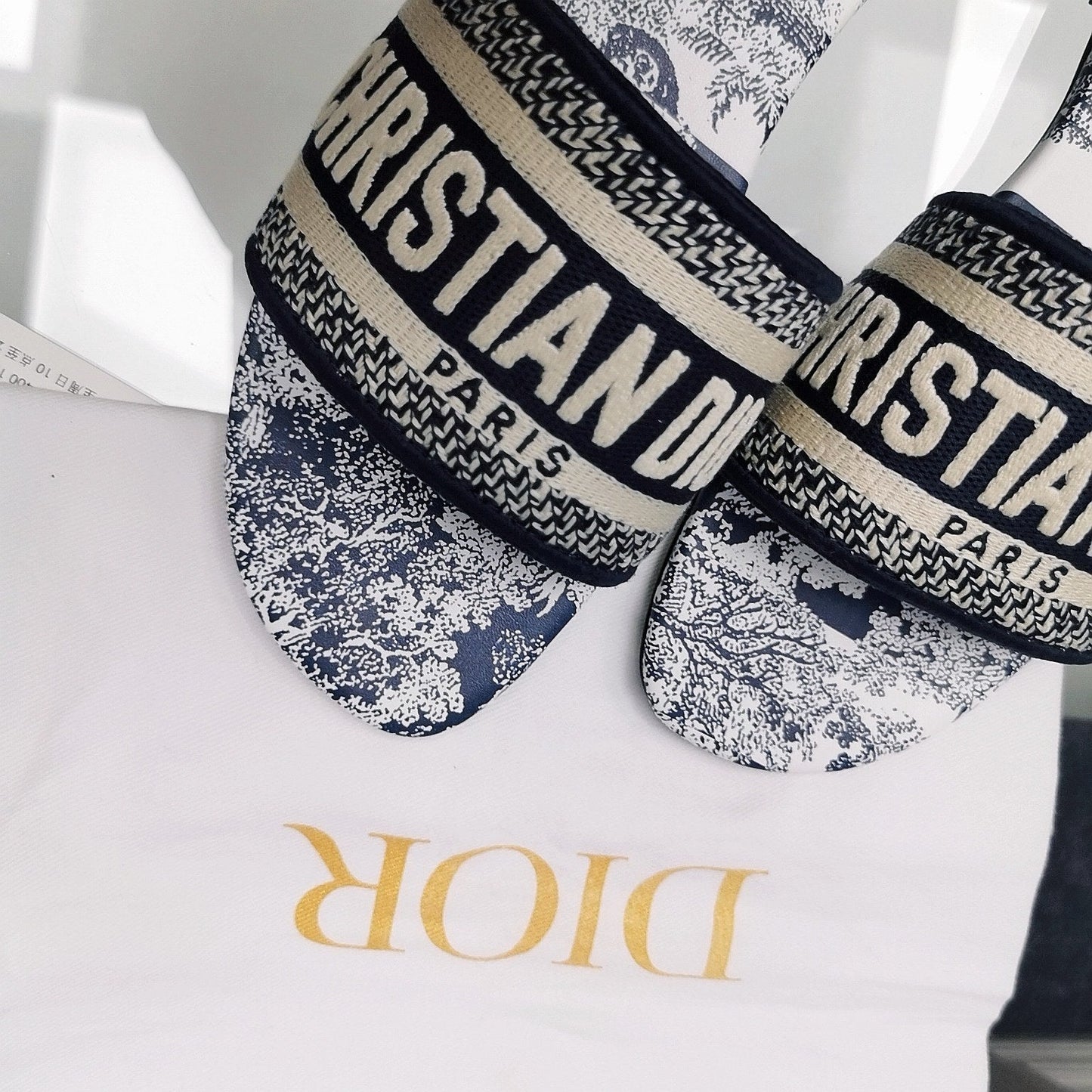 DIOR Mule Dway Slide 10mm Multi-motifs Style 29