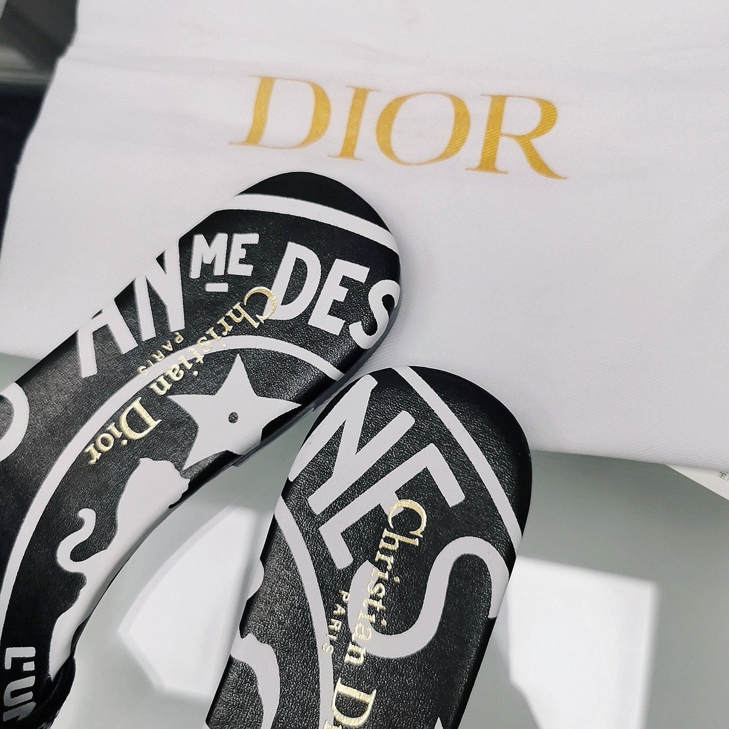 DIOR Mule Dway Slide 10mm Multi-motifs Style 30