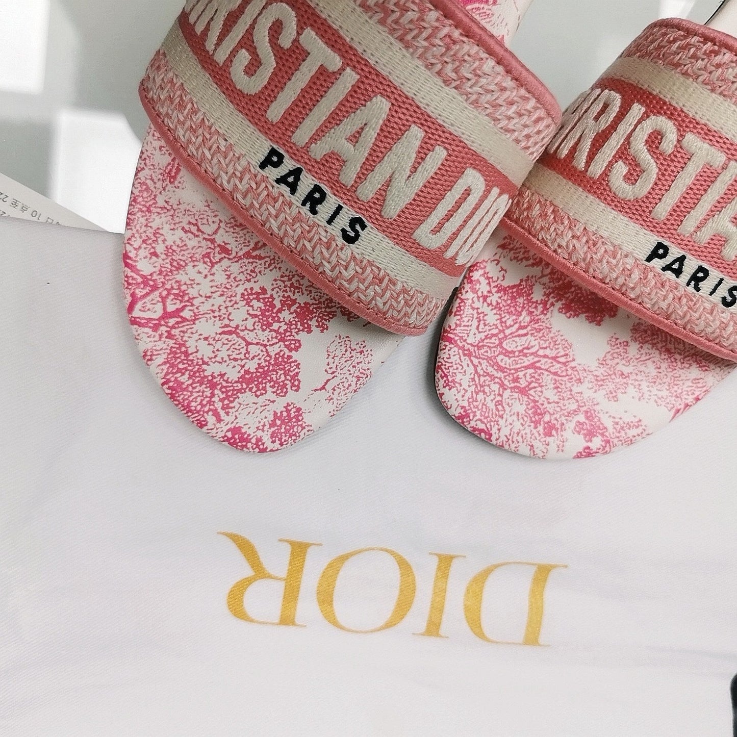 DIOR Mule Dway Slide 10mm Multi-motifs Style 28