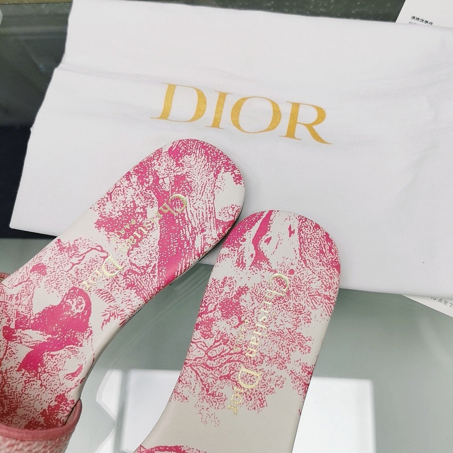 DIOR Mule Dway Slide 10mm Multi-motifs Style 28