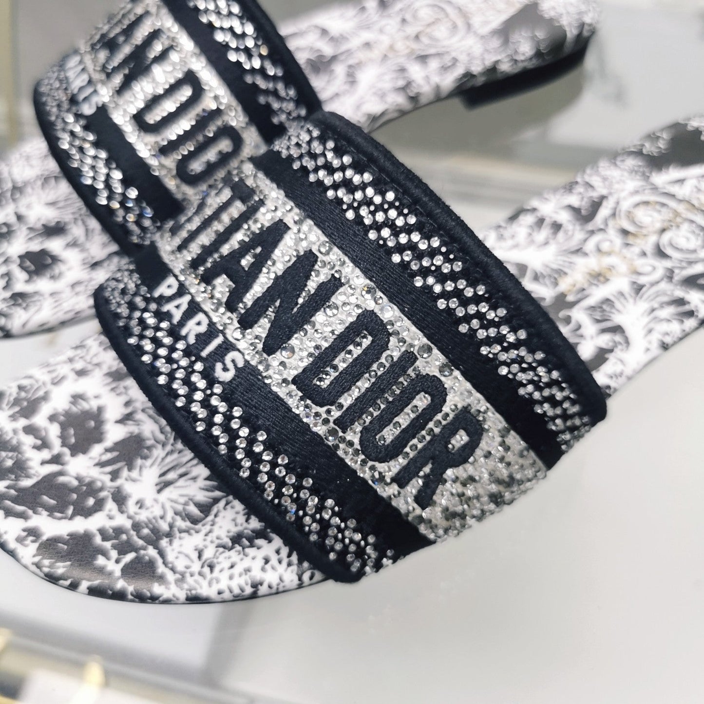 DIOR Mule Dway Slide 10mm Multi-motifs Style 17