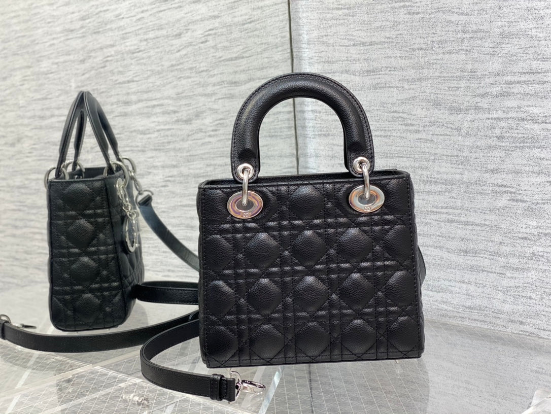 DIOR small lady 20 black calfskin shw