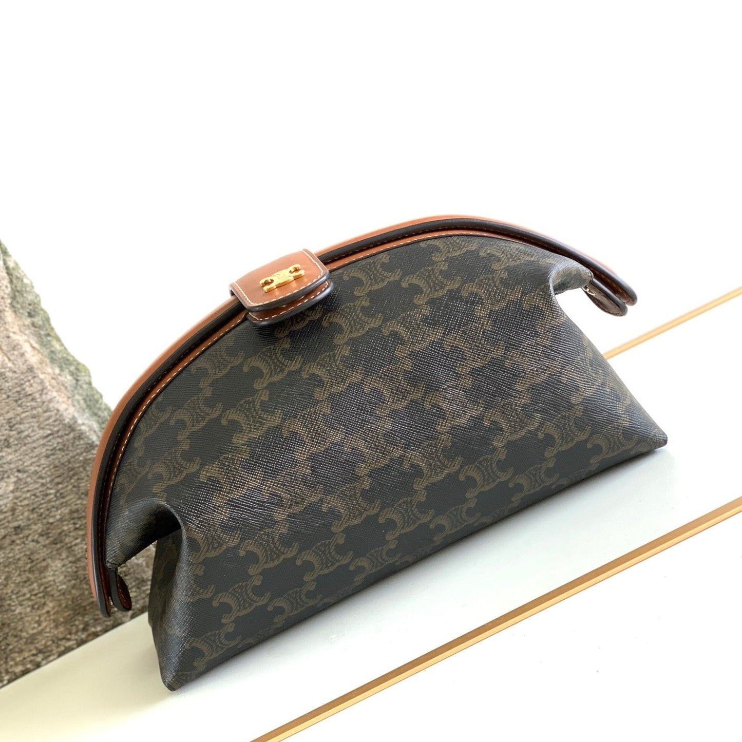 Celine TRIPHOME 24 BLACK PATTERN PRINTED CALFSKIN