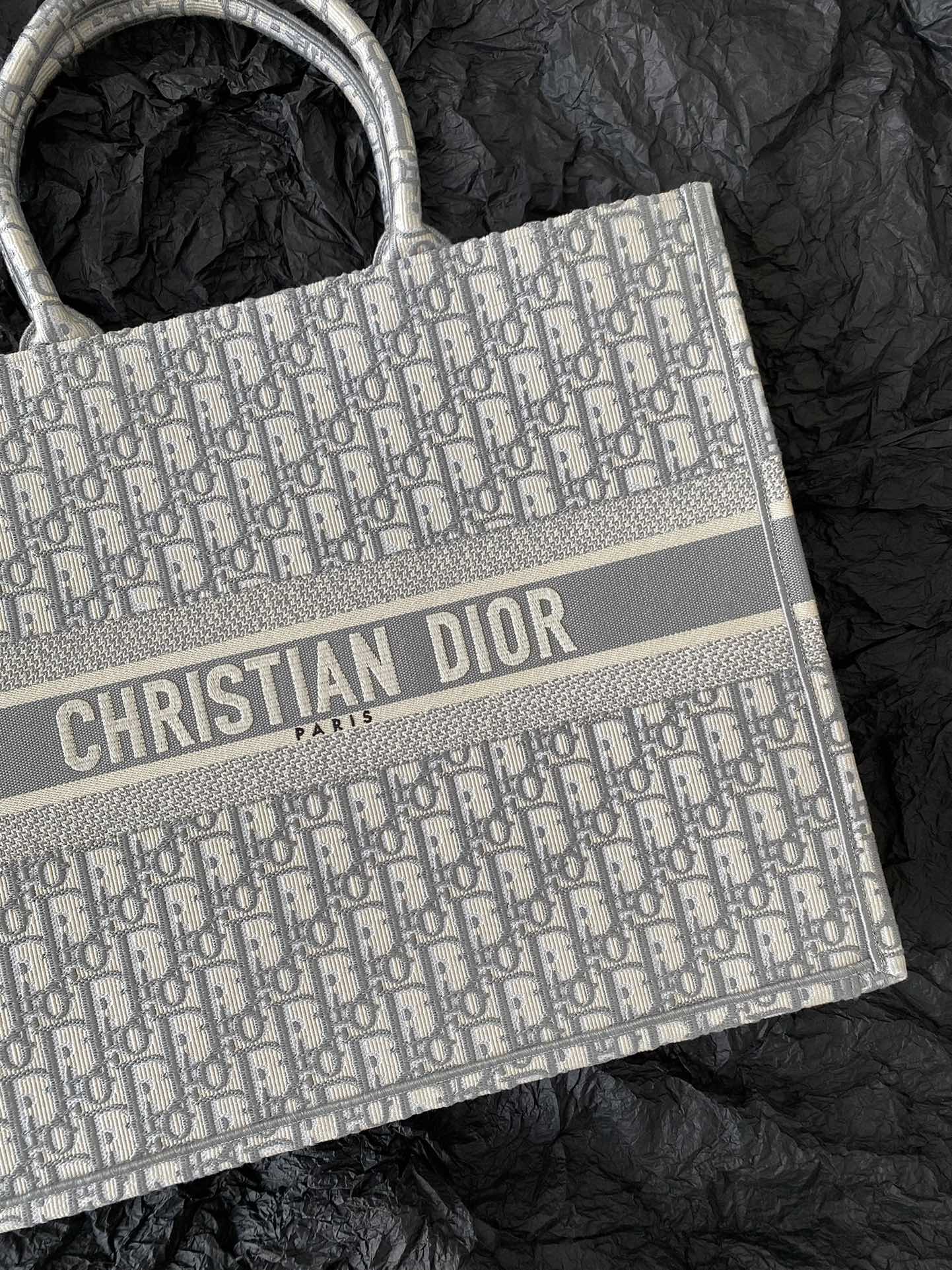 DIOR Large Book Tote 42cm Grey