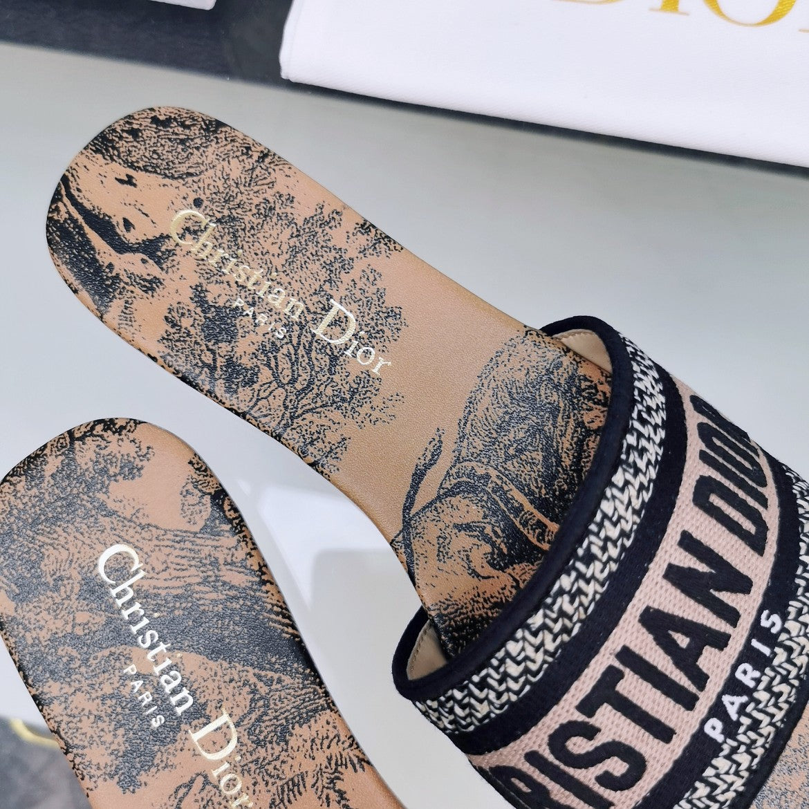 DIOR Mule Dway Slide 10mm Multi-motifs Style 81