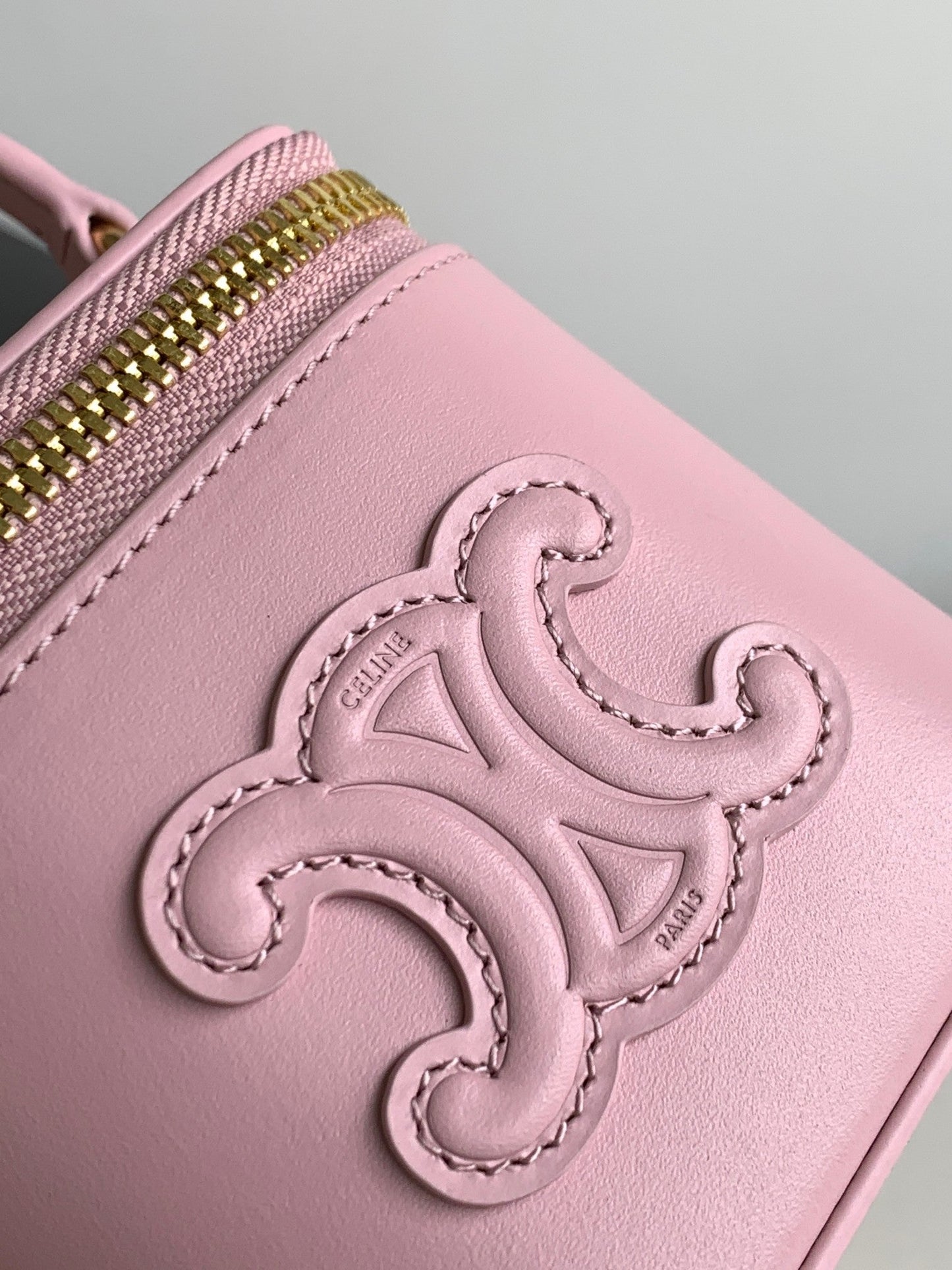 Celine MINI VANITY CASE TRIOMPHE PINK CALFSKIN