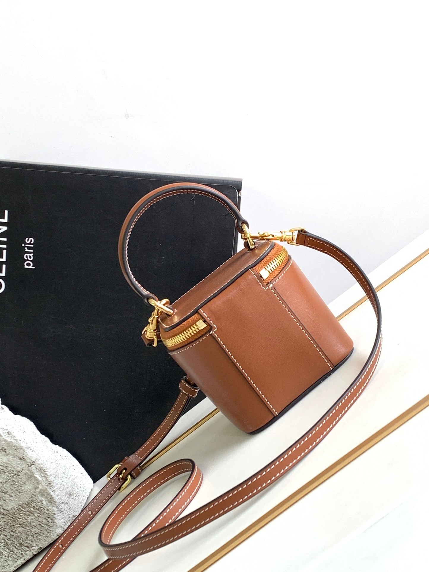 Celine MINI VANITY CASE TRIOMPHE TAN CALFSKIN