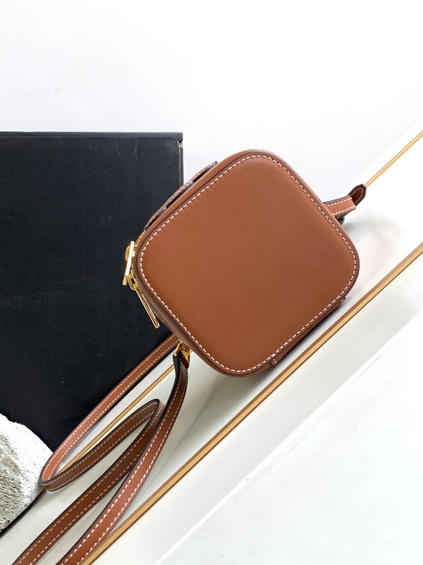 Celine MINI VANITY CASE TRIOMPHE TAN CALFSKIN