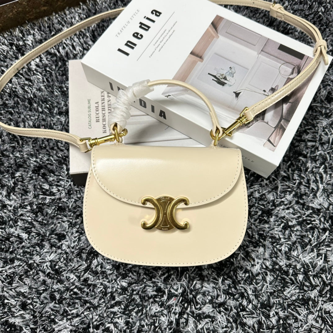 Celine BESACE TRIPHOME 17 CALFSKIN WHITE