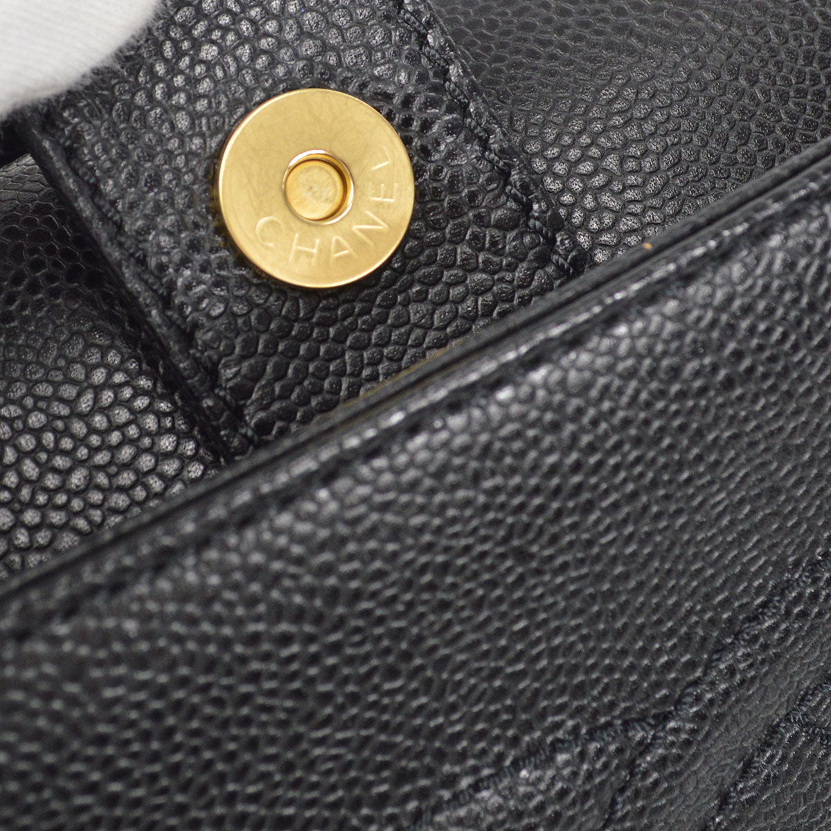 CHANEL 2way Shoulder Handbag Black Caviar