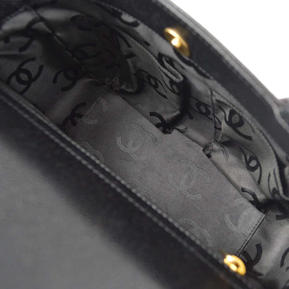 CHANEL 2way Shoulder Handbag Black Caviar