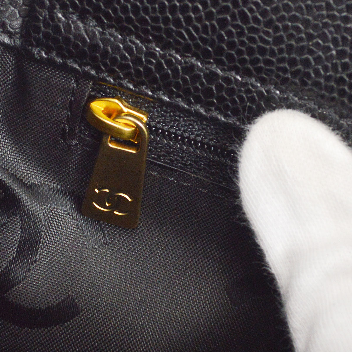 CHANEL 2way Shoulder Handbag Black Caviar