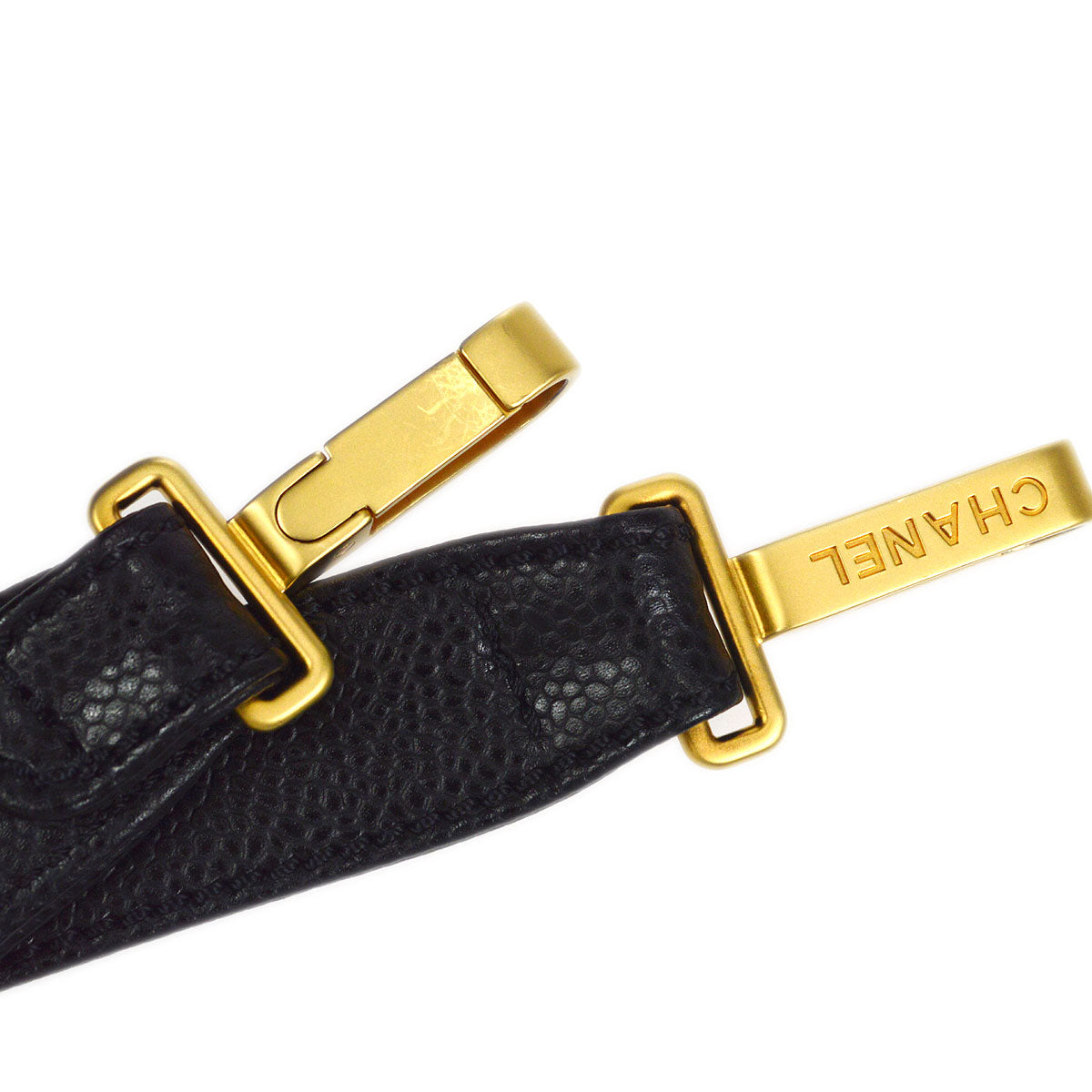 CHANEL 2way Shoulder Handbag Black Caviar