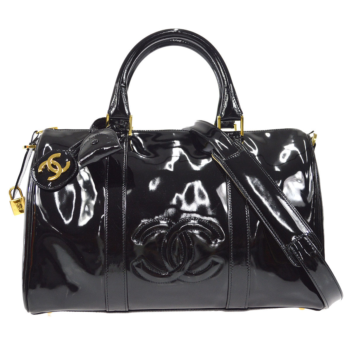 CHANEL 2way Shoulder Handbag Black