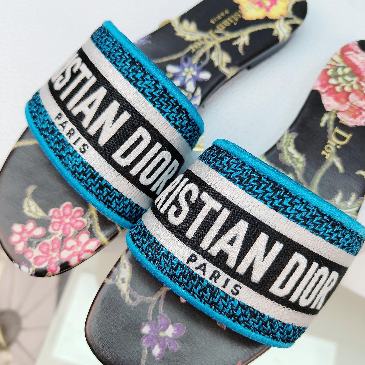 DIOR Mule Dway Slide 10mm Multi-motifs Style 10