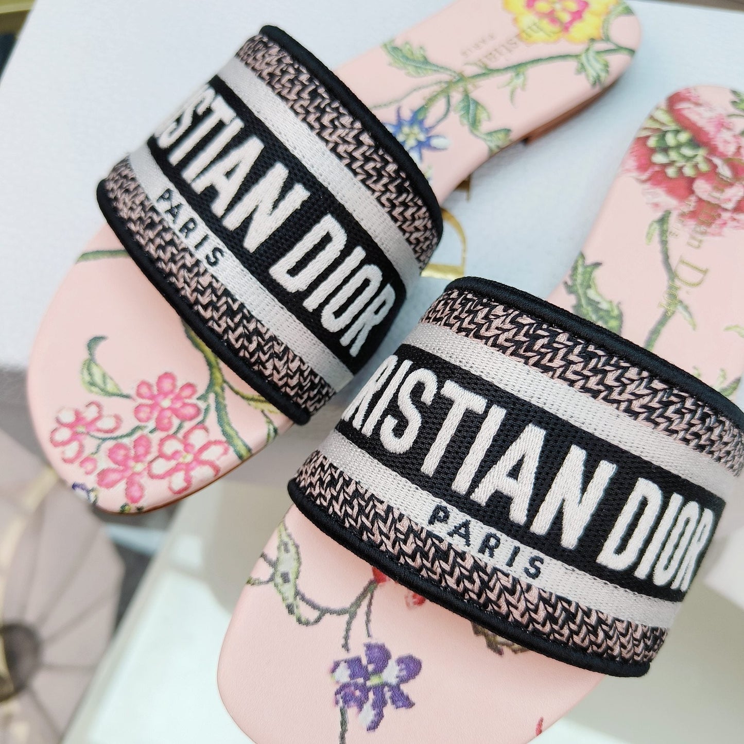 DIOR Mule Dway Slide 10mm Multi-motifs Style 9